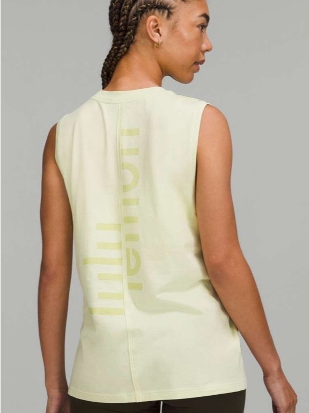 Lululemon All Yours Graphic Dewy Sleeveless Logo Tank Top Relaxed Fit